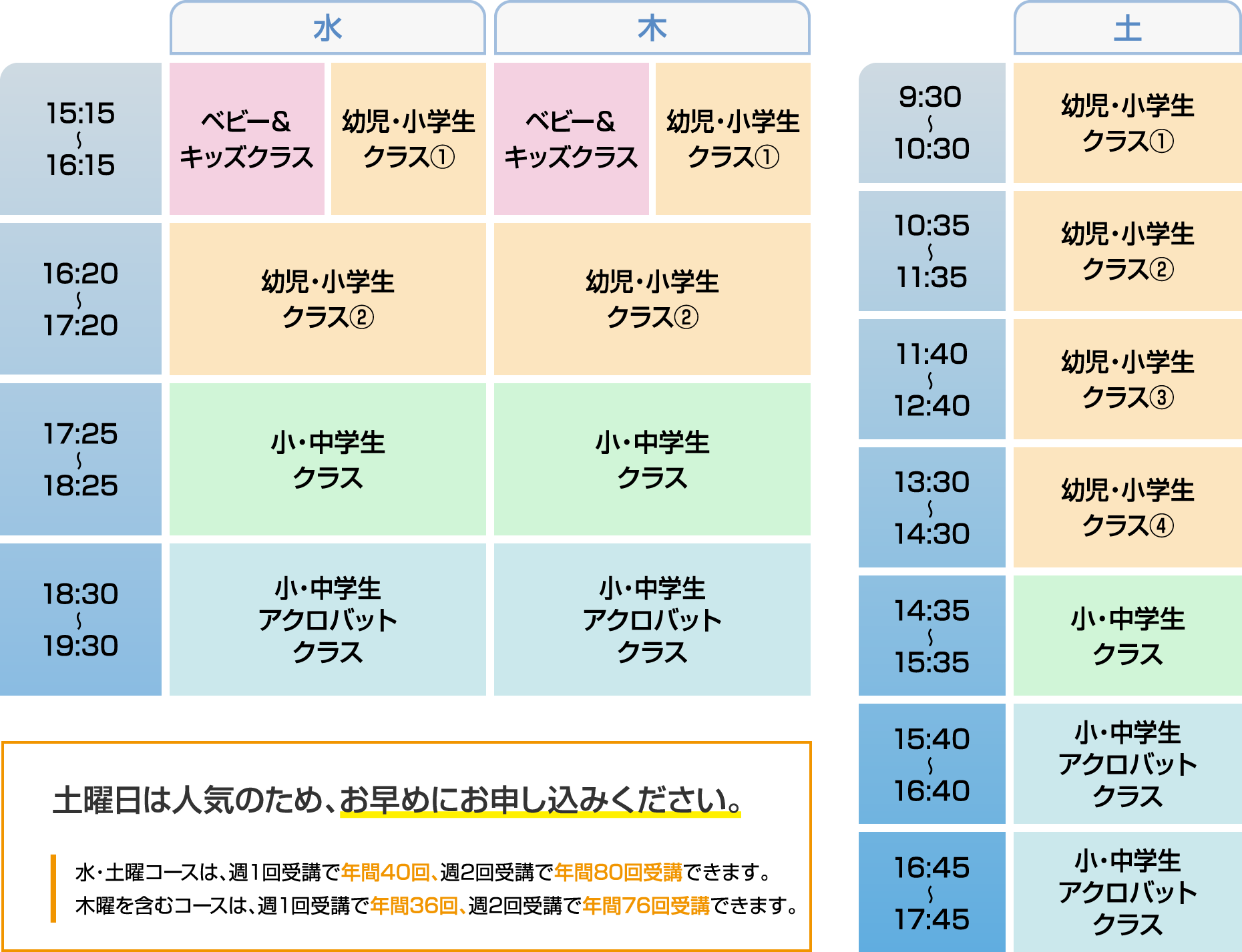 スケジュール表